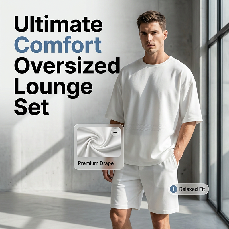 🔥 NUR JETZT: -50% 💥 Herren 2-teiliges Oversize Set 👕 2026 Neuheit – bequem, cool & perfekt für den Sommer 😎