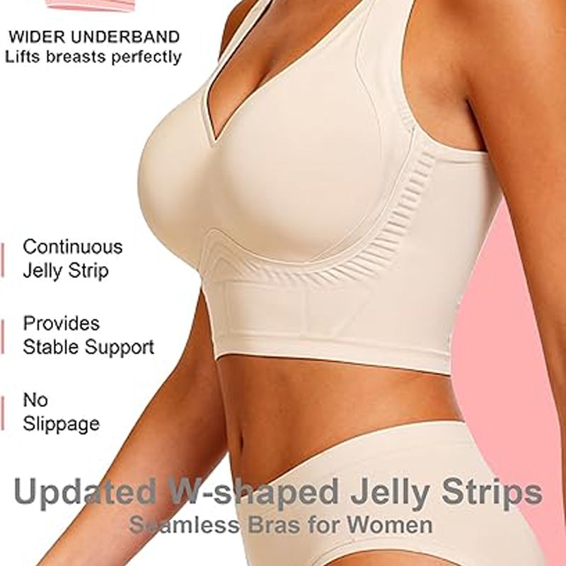 👙 BEFRISTET 50% RABATT! ✨ Nahtloser Push-up-BH – W-Stütze, 3cm Träger, 7-Reihen 👌