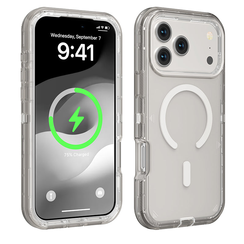 Stoßfeste, transparente magnetische Handyhülle mit starkem Magnetverschluss – Vergilbungsschutz, 360°-Schutz, schlankes Design ✨