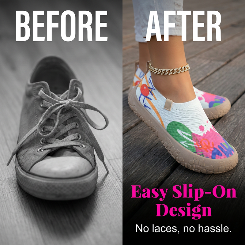 🏃‍♀️💨 49% RABATT! Damen Slip-On Wanderschuhe – Leicht, atmungsaktiv & farbenfrohes Design!