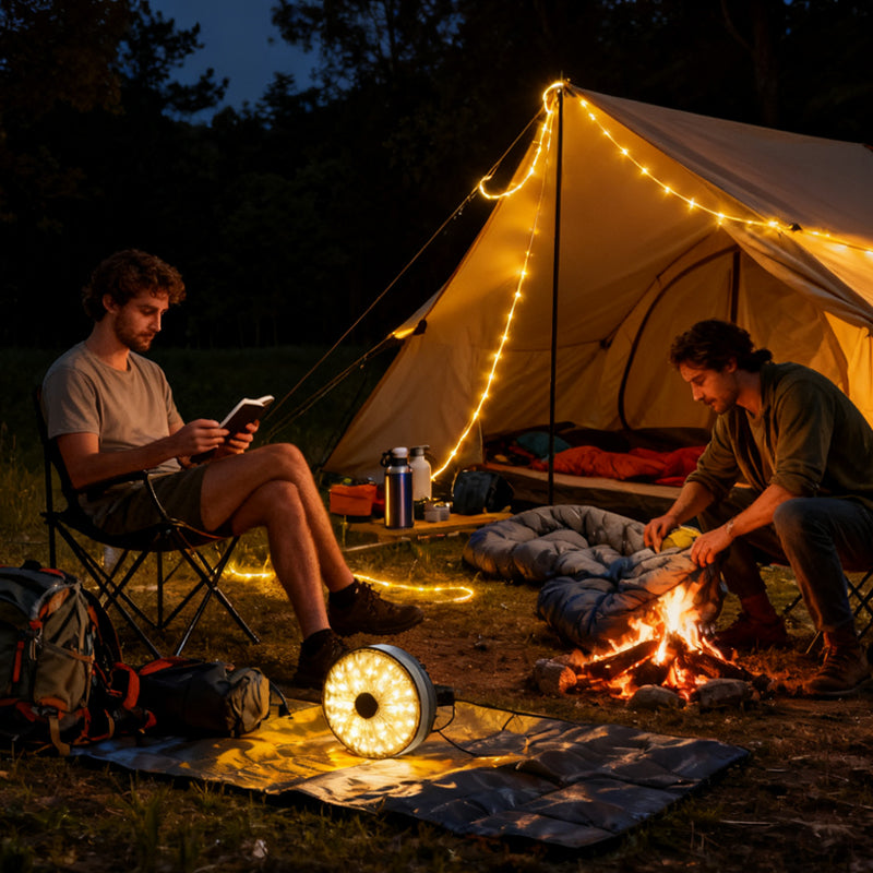Solar Camping Light with 20m Light Strip