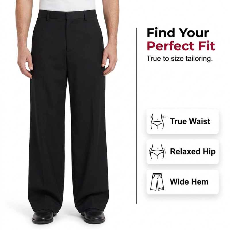 Gluschwein - ⏳Limited-time 50% off⏰Men's Classic Fit Wide-Leg Suit Trousers