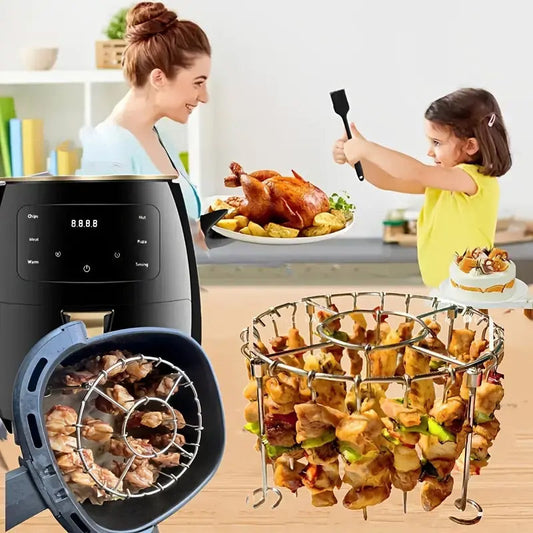 Gluschwein - Stainless Steel Round Oven Grill with Skewer