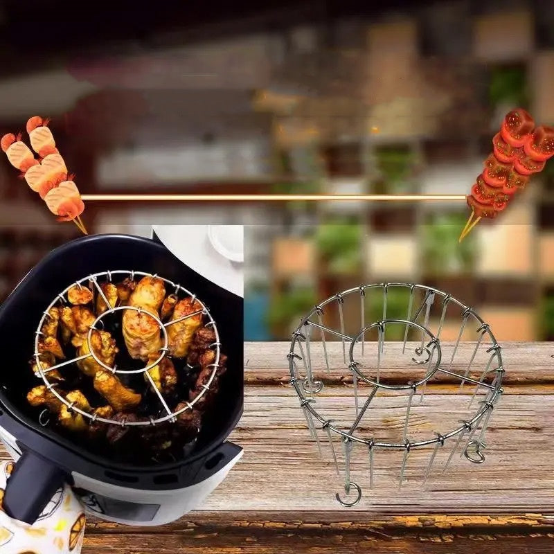 Gluschwein - Stainless Steel Round Oven Grill with Skewer