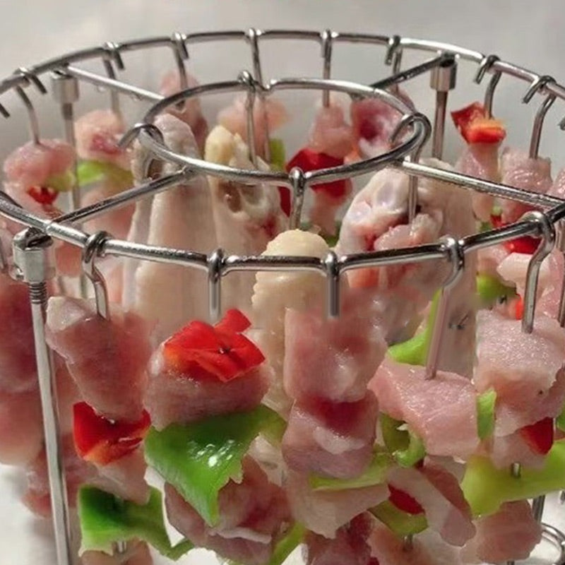 Gluschwein - Stainless Steel Round Oven Grill with Skewer