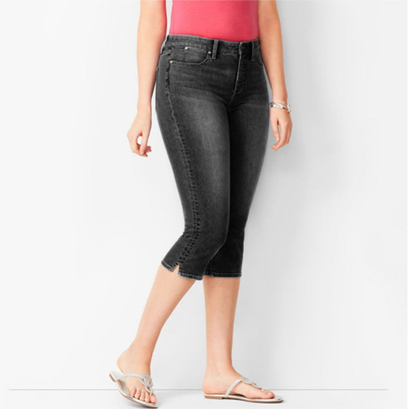 Gluschwein - ✨50% RABATT!🌺Capri-Jeans aus Stretch-Denim für Damen