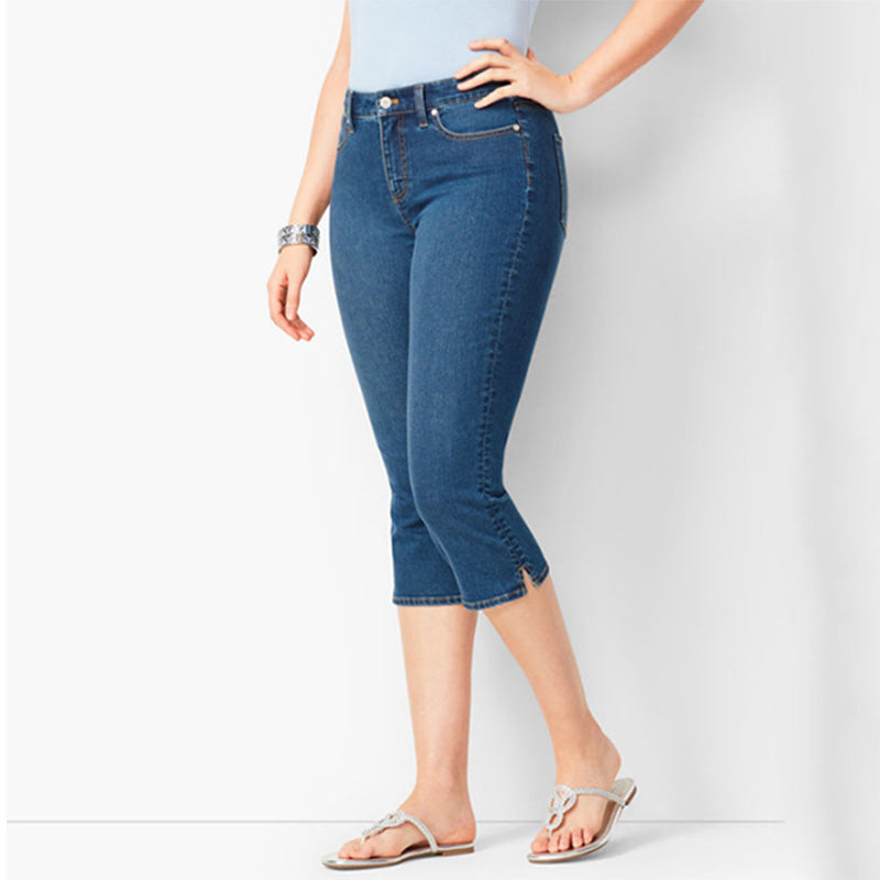 Gluschwein - ✨50% RABATT!🌺Capri-Jeans aus Stretch-Denim für Damen