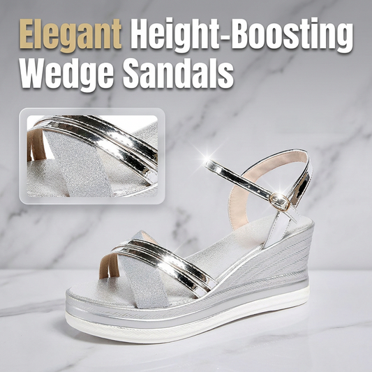 Gluschwein - Women's Open Toe Ankle Strap Wedge Sandals