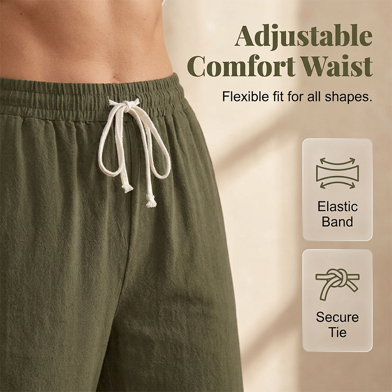 Women's Casual Cotton Blend Capri Pants