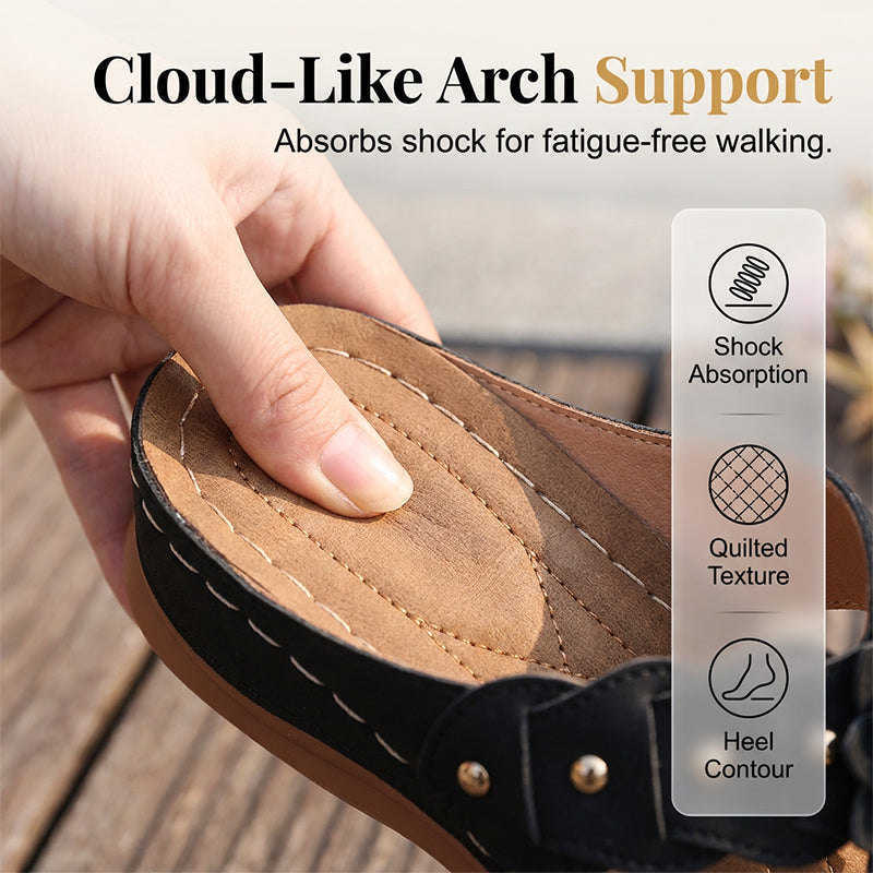 Women's Floral Thong Sandals with Arch Support