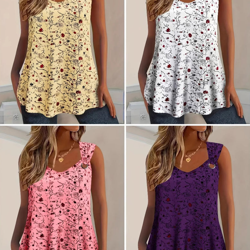 💞 Über 100.000 verkauft – der beliebteste Hit – jetzt zum halben Preis！Sommer-Tanktop für Damen mit Blumenmuster