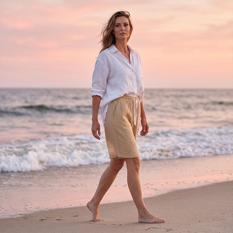 👖 JETZT 50 % RABATT! 🌿 Lässige Leinen-Shorts für Damen mit Kordelzug – atmungsaktiv, leicht und locker sitzend – perfekt für den Strand, auf Reisen oder an heißen Sommertagen ☀️