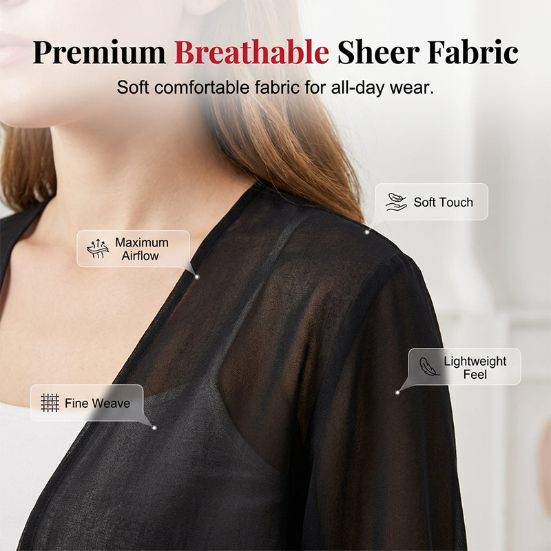 📢📢49% RABATT !! ⏰Leichte Damen Chiffon-Strickjacke ☀️ Luftig, Elegant & Perfekt für den Sommer