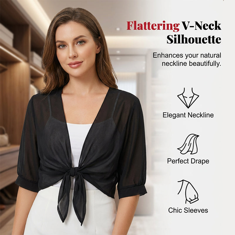📢📢49% RABATT !! ⏰Leichte Damen Chiffon-Strickjacke ☀️ Luftig, Elegant & Perfekt für den Sommer