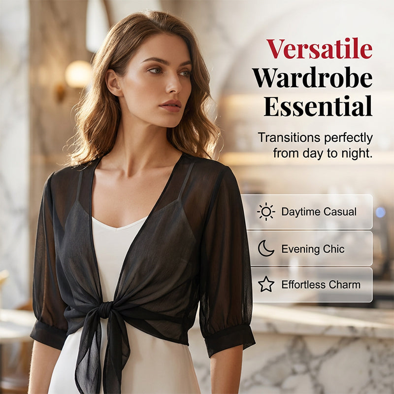 📢📢49% RABATT !! ⏰Leichte Damen Chiffon-Strickjacke ☀️ Luftig, Elegant & Perfekt für den Sommer