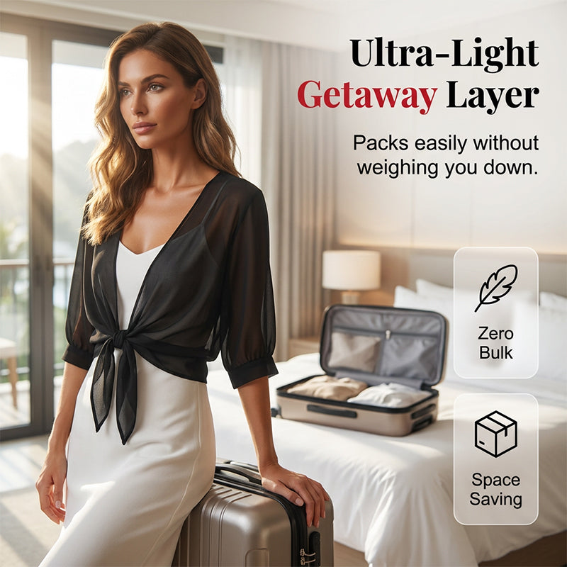 📢📢49% RABATT !! ⏰Leichte Damen Chiffon-Strickjacke ☀️ Luftig, Elegant & Perfekt für den Sommer
