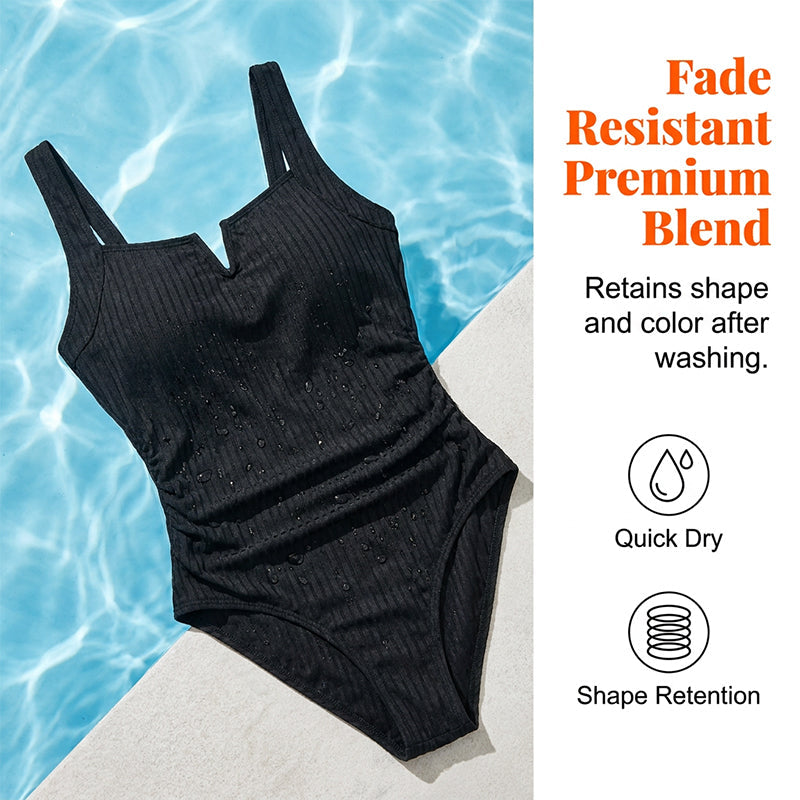 Plus Size Tummy Control One-Piece Swimsuit