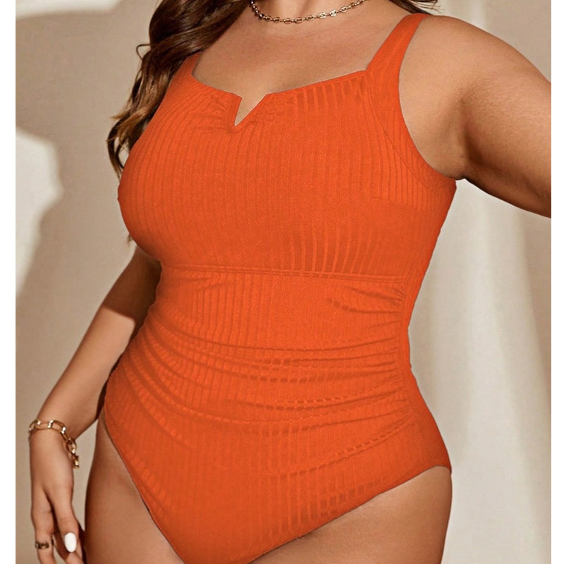 Plus Size Tummy Control One-Piece Swimsuit