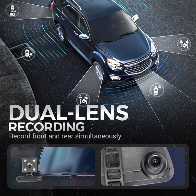 📹 🔄 Dual-Lens Rückblickspiegel-Dashcam – Klare Aufnahmen, einfache Montage 🚗 ✨