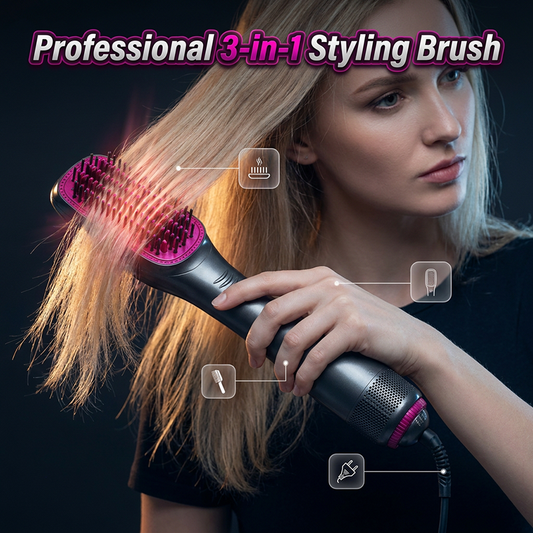 Gluschwein - ⏰ 50 % RABATT – Nur für kurze Zeit 💇‍♀️ 3-in-1 Warmluftbürste ✨ Föhnen, Glätten & Stylen mit Nur Einem Gerät