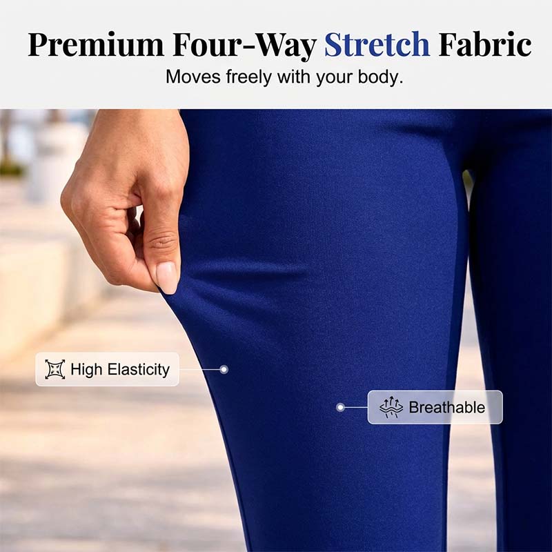 👖 Letzter Tag 50 % RABATT! ✨ Figurformende Stretch-Caprihose – hohe Taille, 4-Wege-Stretch, elegante Details 🌼