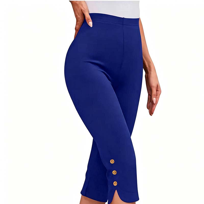 👖 Letzter Tag 50 % RABATT! ✨ Figurformende Stretch-Caprihose – hohe Taille, 4-Wege-Stretch, elegante Details 🌼