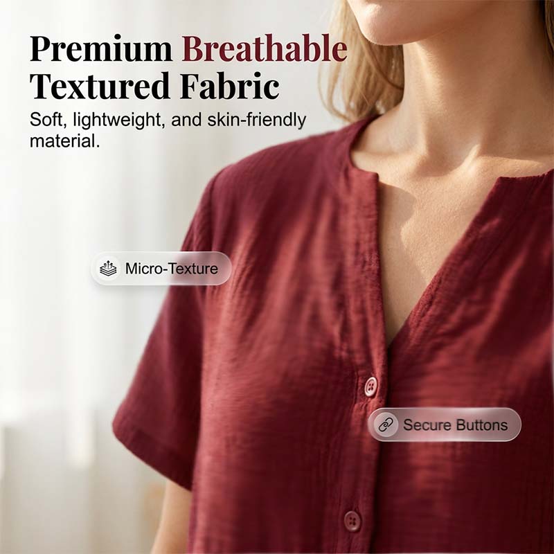 Set aus kurzärmeligem Oberteil und Hose mit weitem Bein für Damen
