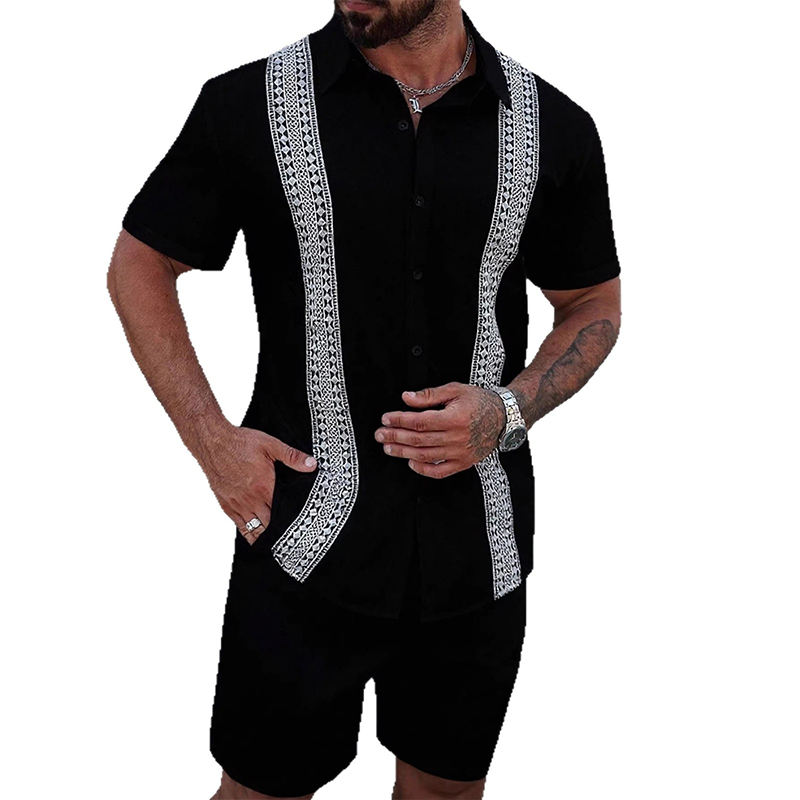2-teiliges Set aus Freizeithemd und Shorts für Herren