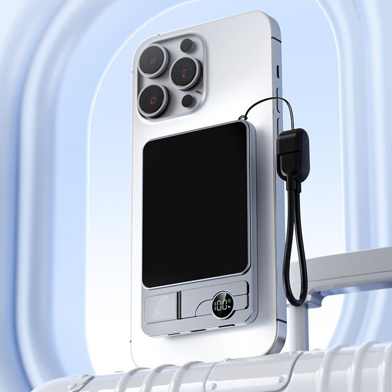 🔋 NUR FÜR BEGRENZTE ZEIT: 49% RABATT! ✨ 3-in-1-Magnet-Ladegerät für unterwegs – kabellos, mit integriertem Ständer, schlank 🍃