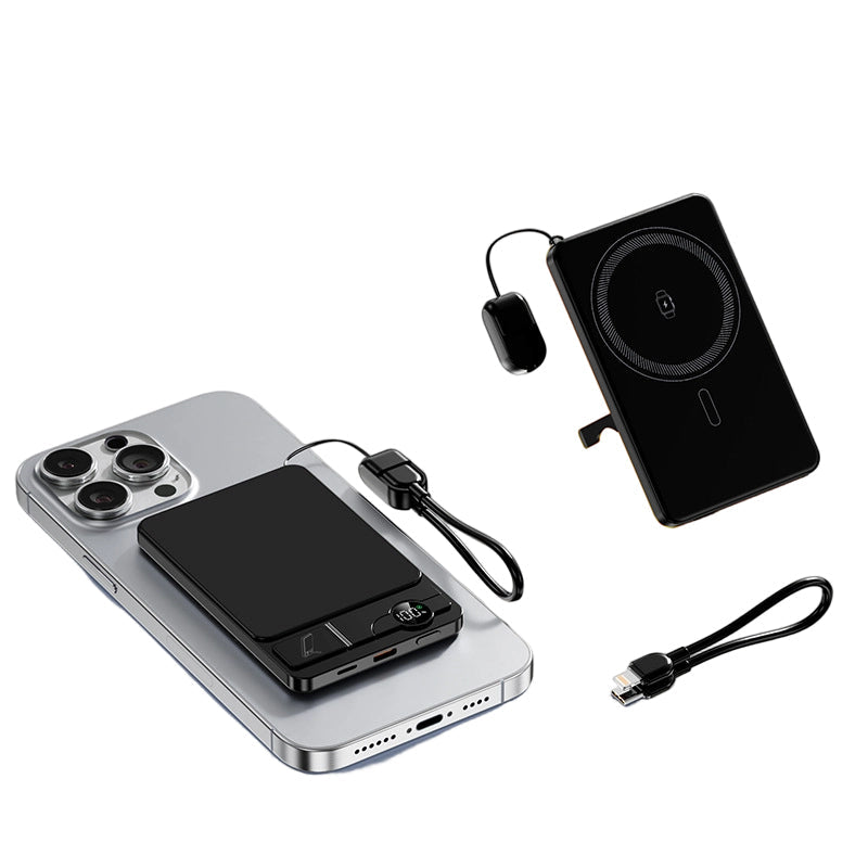 🔋 NUR FÜR BEGRENZTE ZEIT: 49% RABATT! ✨ 3-in-1-Magnet-Ladegerät für unterwegs – kabellos, mit integriertem Ständer, schlank 🍃