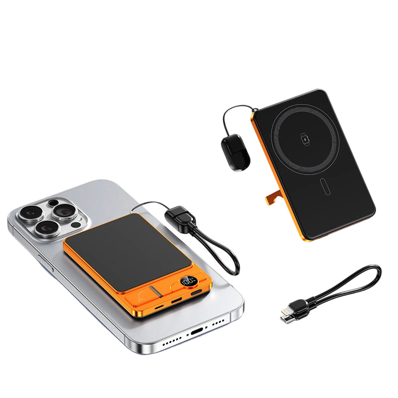 🔋 NUR FÜR BEGRENZTE ZEIT: 49% RABATT! ✨ 3-in-1-Magnet-Ladegerät für unterwegs – kabellos, mit integriertem Ständer, schlank 🍃