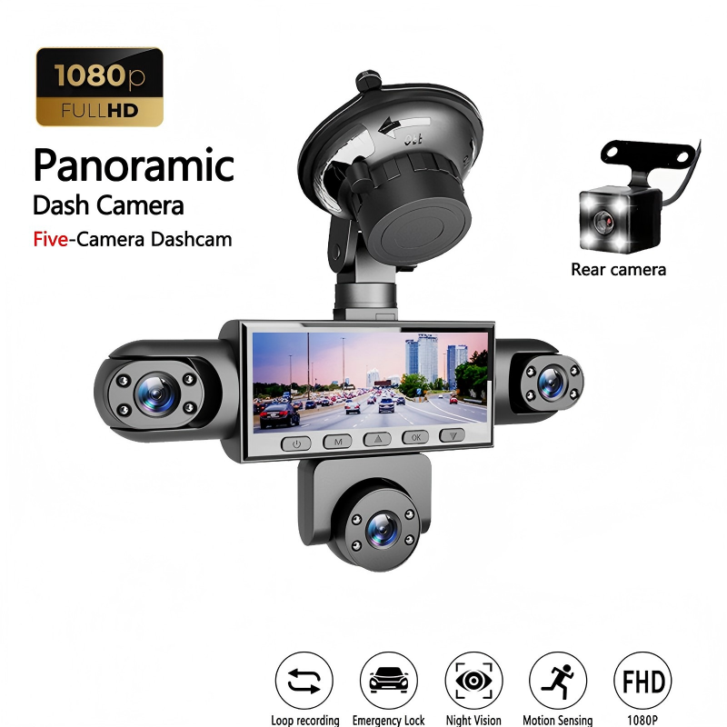 🚗📹 HD 1080P Multi-Lens Dash Cam with Night Vision – 50% RABATT! Mehrere Linsen, klare Sicht bei Tag & Nacht. 🔥✨