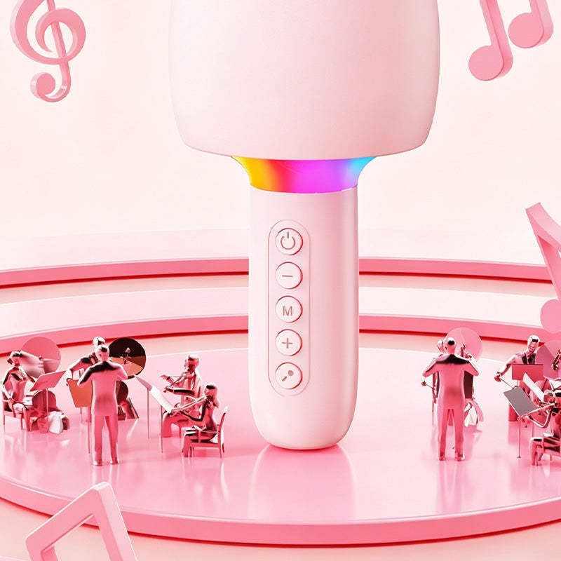 🎉🎶【Sonderangebot】🎤✨Kabelloses Karaoke-Mikrofon mit Lautsprecher | 3D-Sound & RGB-Licht🥳