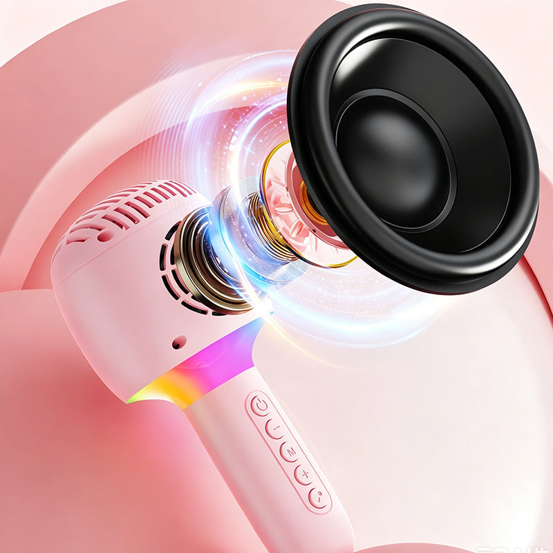 🎉🎶【Sonderangebot】🎤✨Kabelloses Karaoke-Mikrofon mit Lautsprecher | 3D-Sound & RGB-Licht🥳