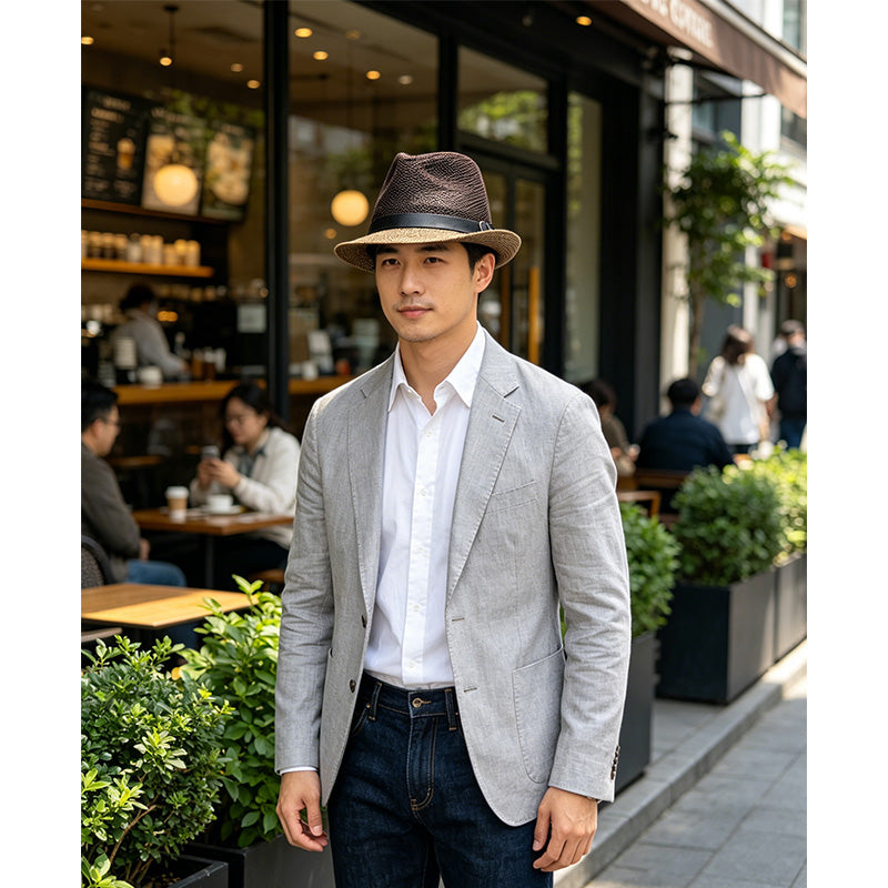 ⏳Nur für kurze Zeit 50 % Rabatt⏰Sommer-Strohhut Fedora mit stylischem Schnallenband🎩