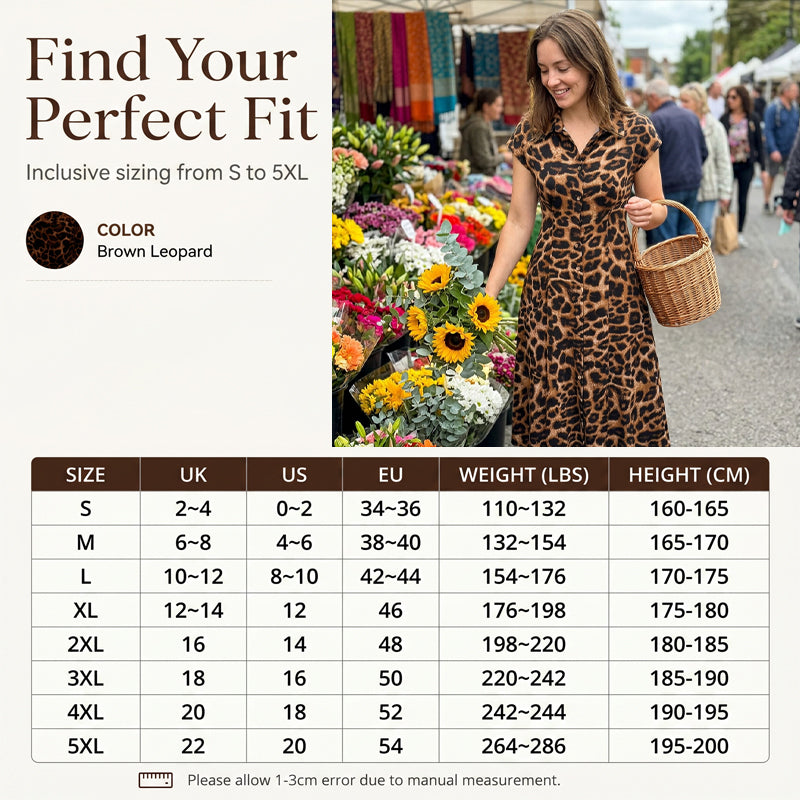 👗 Elegantes Damen-Kleid mit Leopardenprint & Reverskragen – stilvoll, figurbetont & perfekt für Büro, Dinner & besondere Anlässe 🐆✨