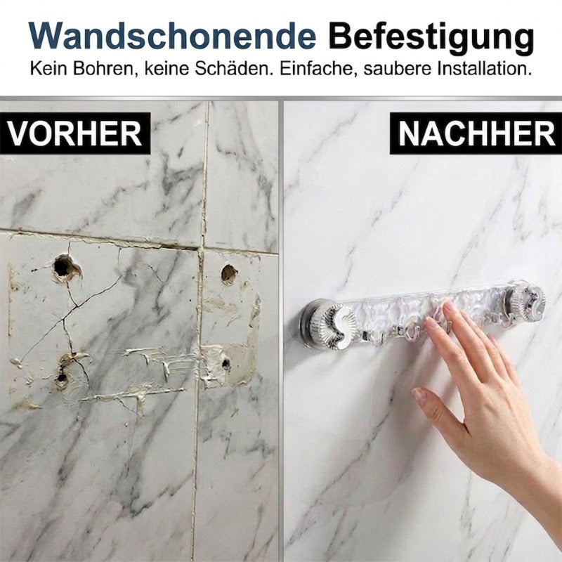 🔥Solange der Vorrat reicht 40 % Rabatt!🎉Minimalistische Hakenleiste mit Saugnapf
