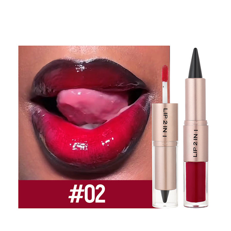 2-in-1 Matte Lipstick & Shine Lip Gloss