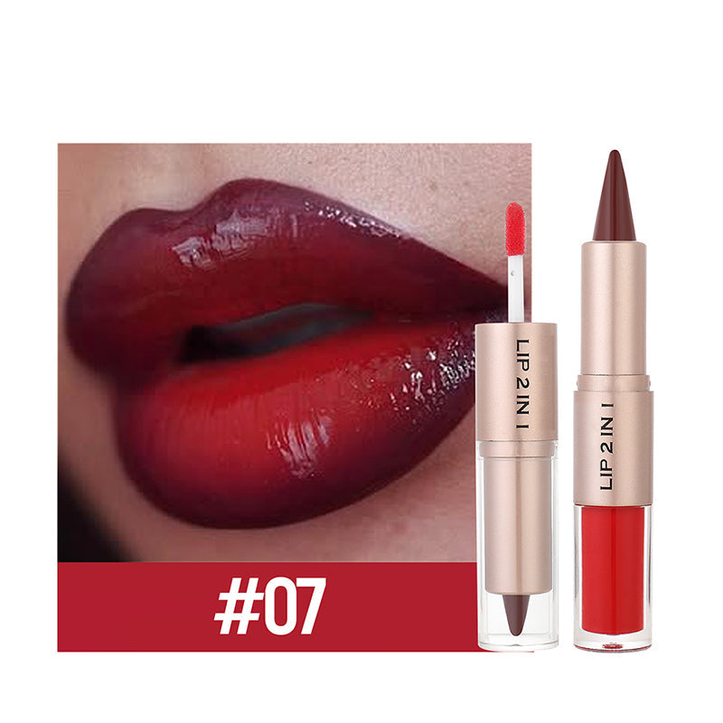 2-in-1 Matte Lipstick & Shine Lip Gloss