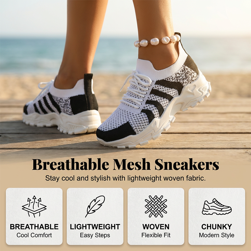 ✨Atmungsaktive Freizeit-Sneaker für Damen – Stil, Komfort und ganztägiger Halt 👟💫