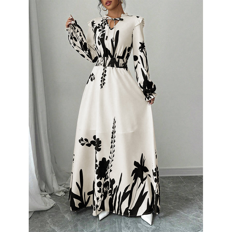 📢📢40% RABATT!! ⏰Elegantes Maxikleid mit Blumenmuster für Damen