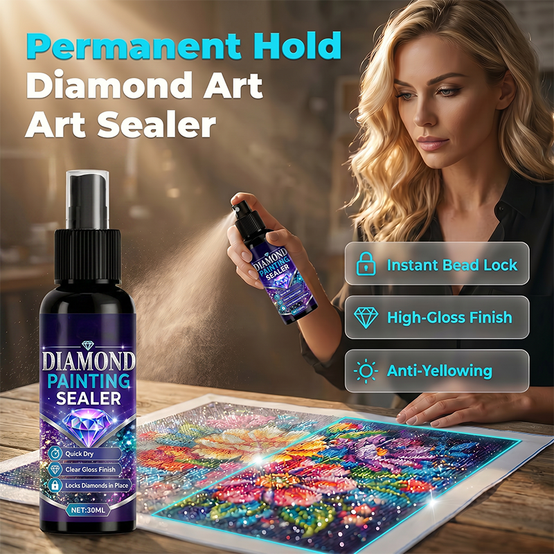 💎✨ Diamond Art Sealer – versiegelt die Perlen, glänzendes Finish, trocknet schnell und ist langanhaltend.