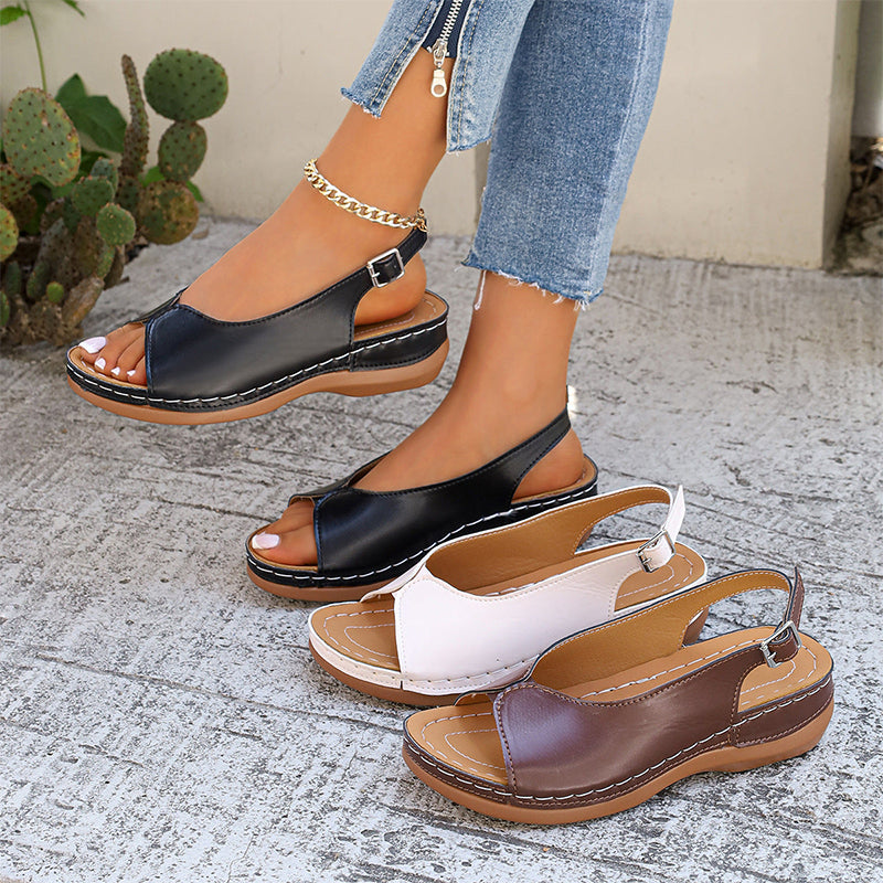 👡 60% RABATT! ✨ Bequeme Vintage-Sandalen mit offenem Zehenbereich für Damen – Leichte Sohle & verstellbarer Riemen – Perfekt für Sommer, Strand oder Stadtbummel – stilvoller Retro-Chic für jeden Tag ☀️