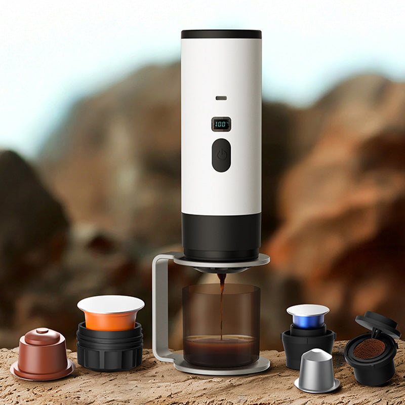 ☕ Tragbare Espressomaschine für Reisen – kompakt, akkubetrieben & perfekt für frischen Kaffee unterwegs, im Auto oder Zelt 🚗⛺