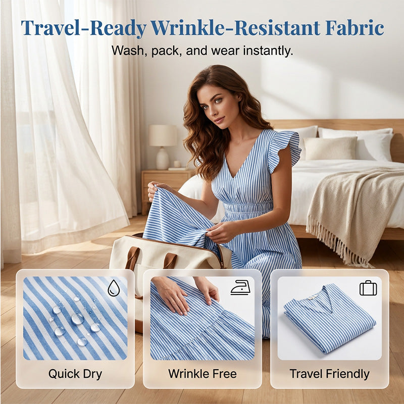 Elegantes, fließendes Sommer-Maxikleid