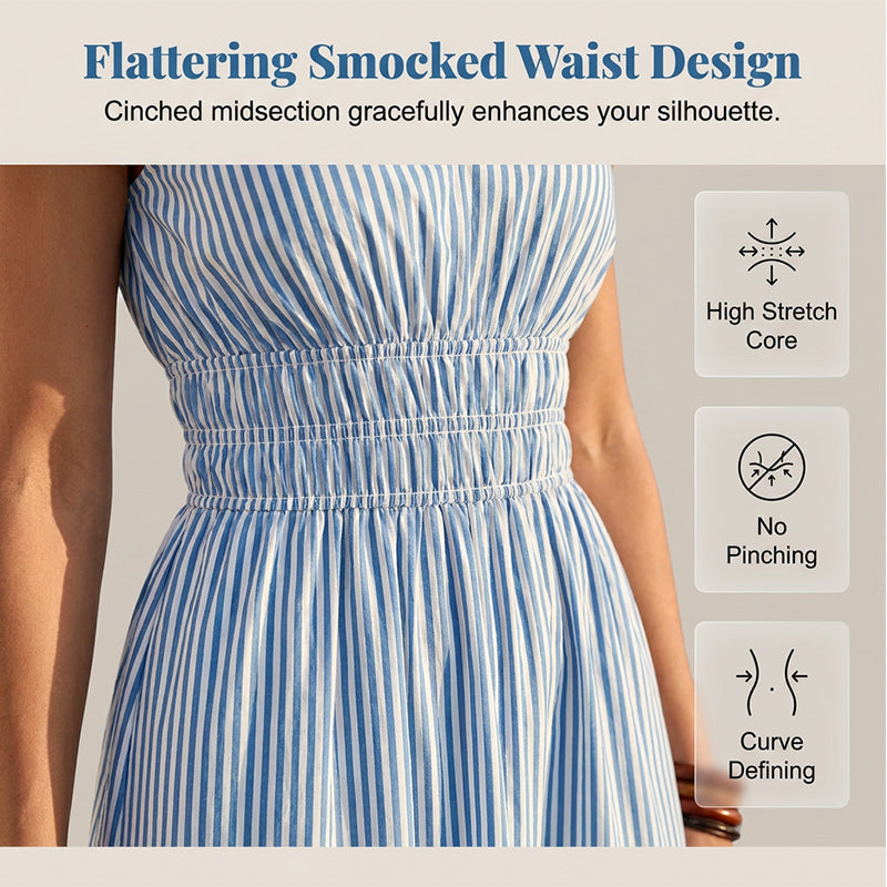 Elegantes, fließendes Sommer-Maxikleid