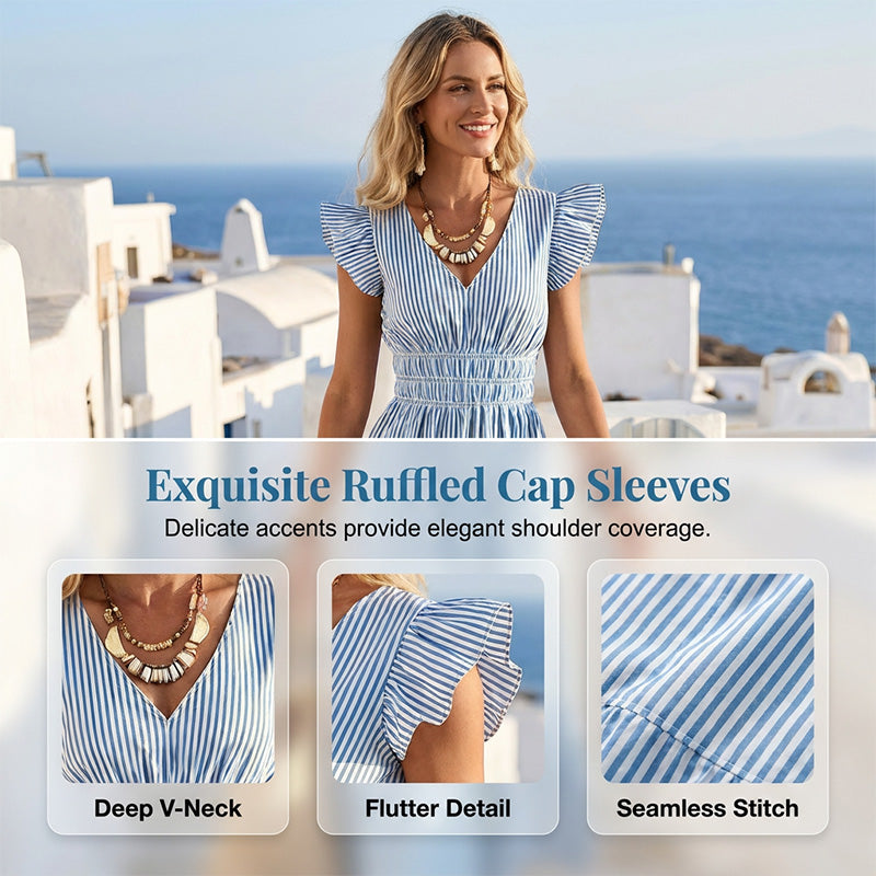 Elegantes, fließendes Sommer-Maxikleid