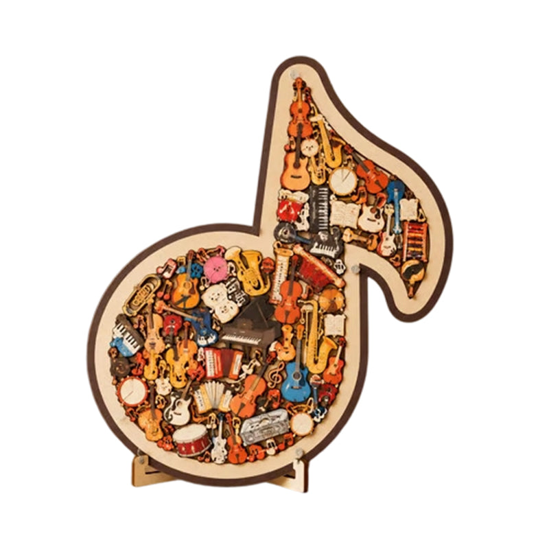 Holzpuzzle mit Notenmotiven – aus umweltfreundlichem Material, wunderschönes Deko-Stück. Tolles Geschenk für Musiker und Puzzle-Fans! 🧩💚