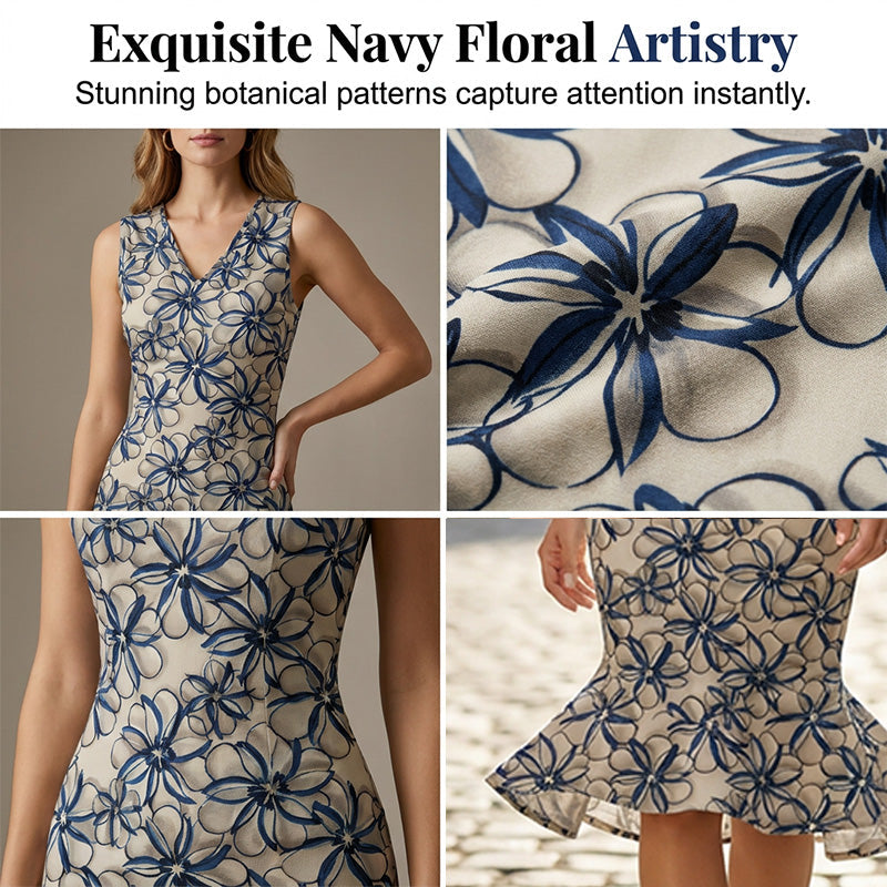 Elegant Floral Summer Midi Dress