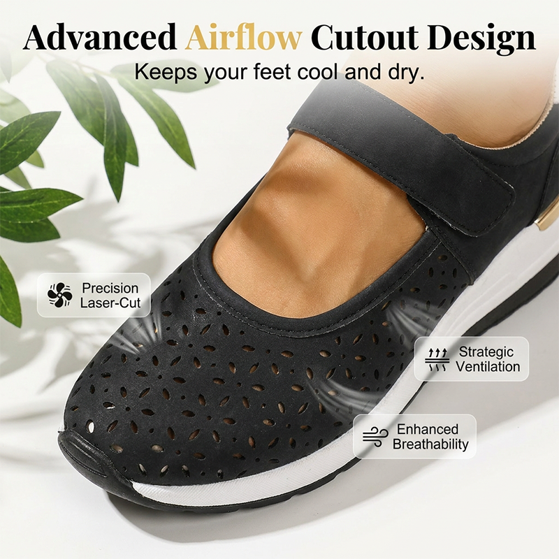 ✨ 50% schnappen! Damen atmungsaktive Plateauschuhe mit Cutout